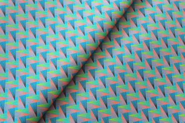 DISCO-TURQUOISE-FAN-PATTERN-Afrikanischer-Shweshwe-Stoff-